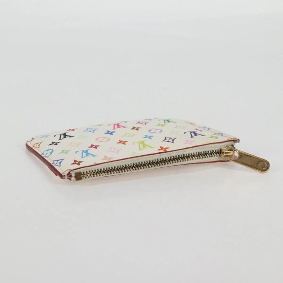 LOUIS VUITTON Monogram Multicolor Pochette Cles NM White M93734 LV Auth 132775V - Picture 6 of 12